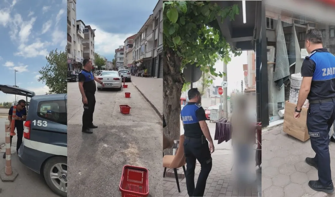 İnegöl Belediyesi Zabıta Müdürlüğü ekipleri, şehir genelinde yaya ve araç