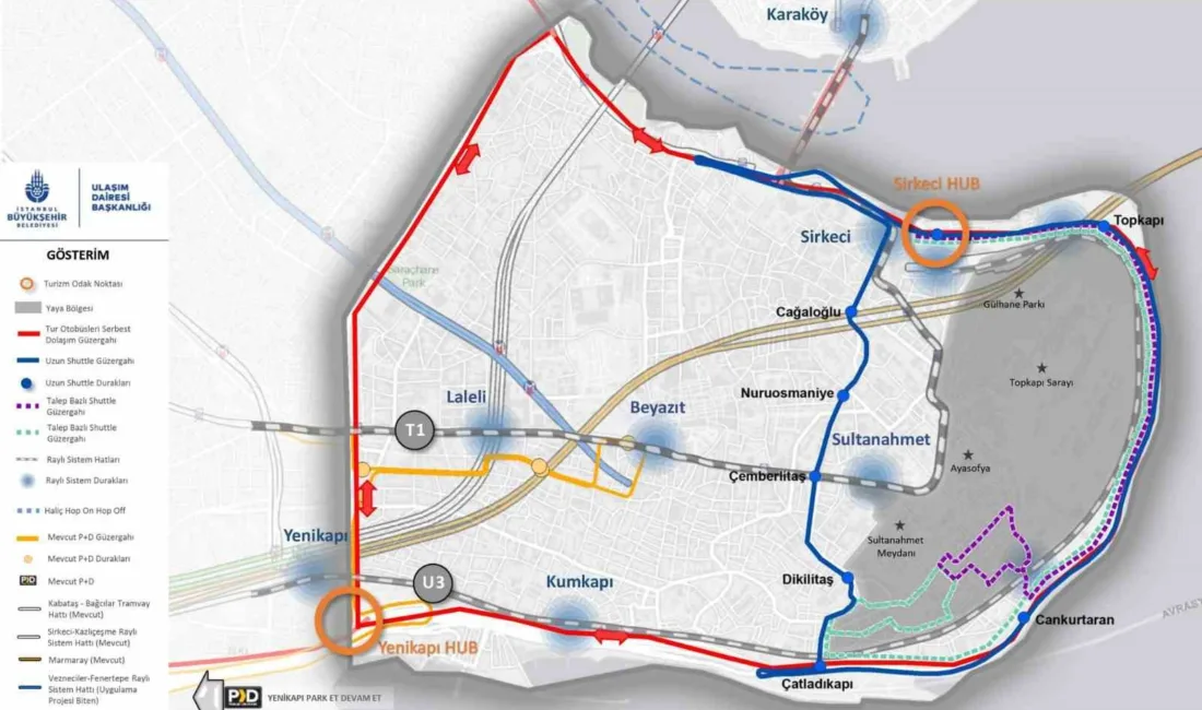 İstanbul'un tarihi yarımadası için hazırlanan yeni ulaşım eylem planı, sıkı