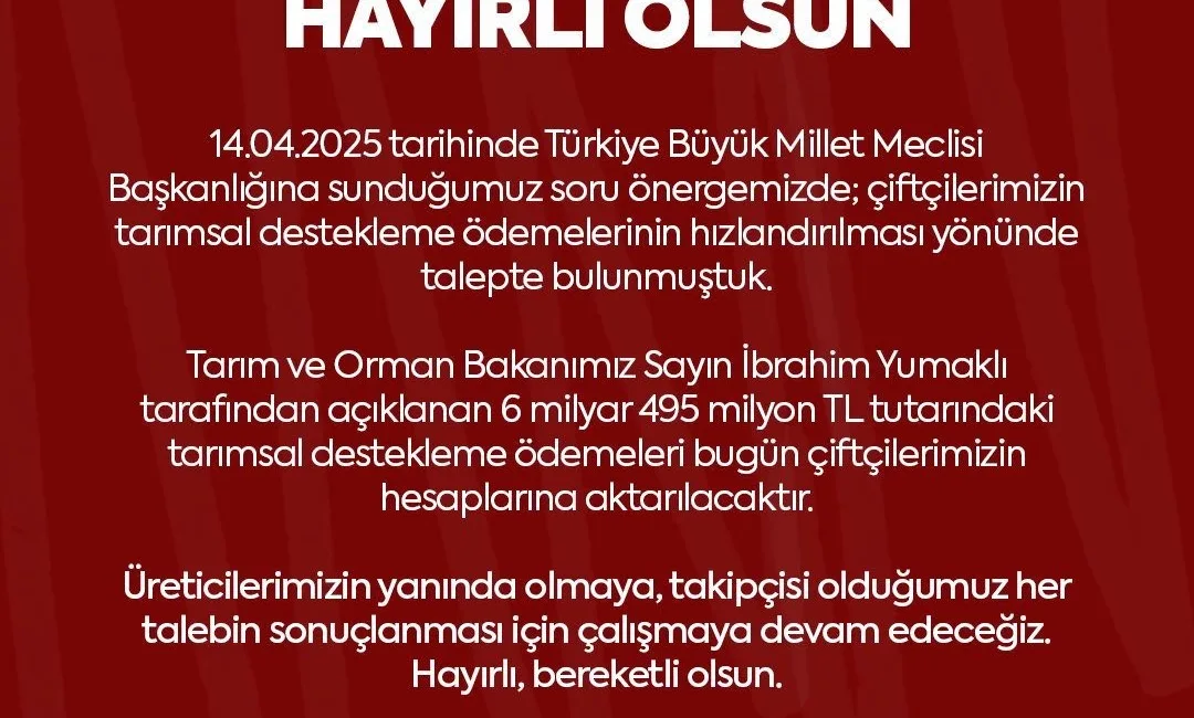 MHP Kayseri Milletvekili Baki Ersoy, 6 milyar 495 milyon TL