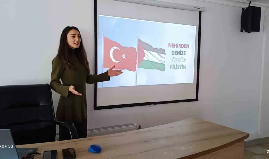 Düzce Denetimli Serbestlik Müdürlüğü’nden Filistin temalı farkındalık etkinliği Düzce Denetimli Serbestlik Müdürlüğü, yükümlülere toplumsal farkındalığı artırmak amacıyla “Kutsal