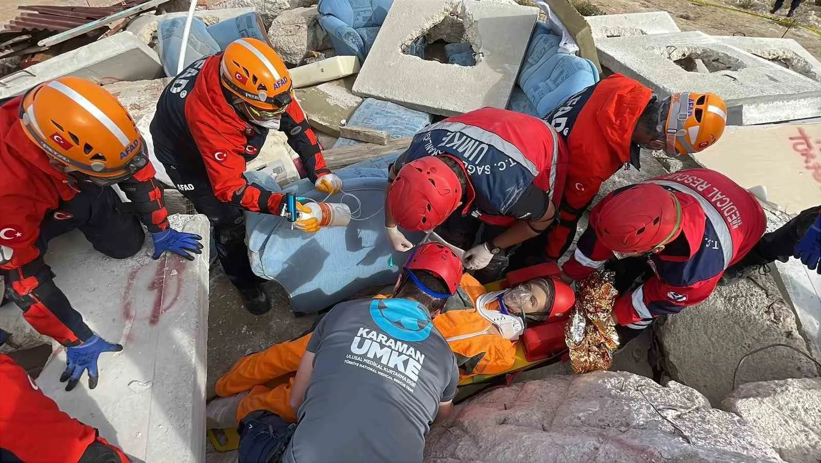 Karaman’da AFAD öncülüğünde gerçekleştirilen tatbikatta 282 personel ve 65 araç