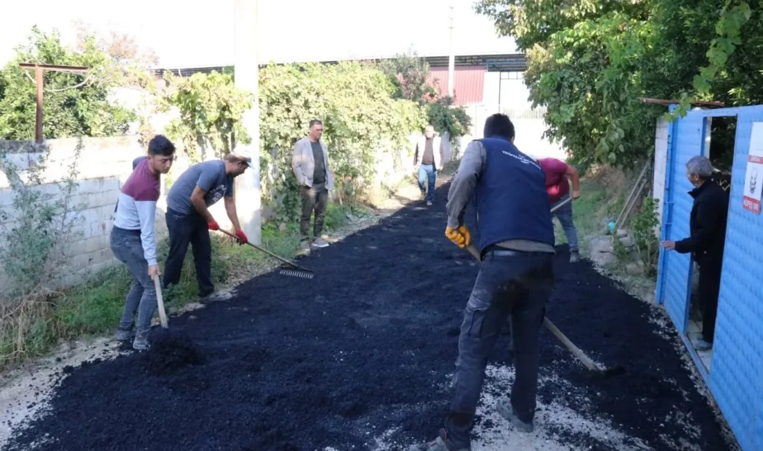 Aydın’ın Yenipazar ilçesinde belediye ekipleri, farklı mahallelerde eş zamanlı yol,