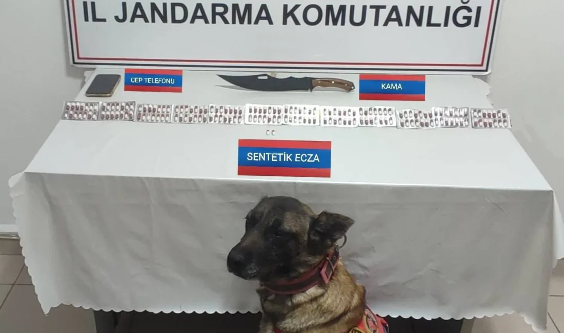 Yozgat’ta durdurulan bir ticari takside, üzerinde 170 adet sentetik hap