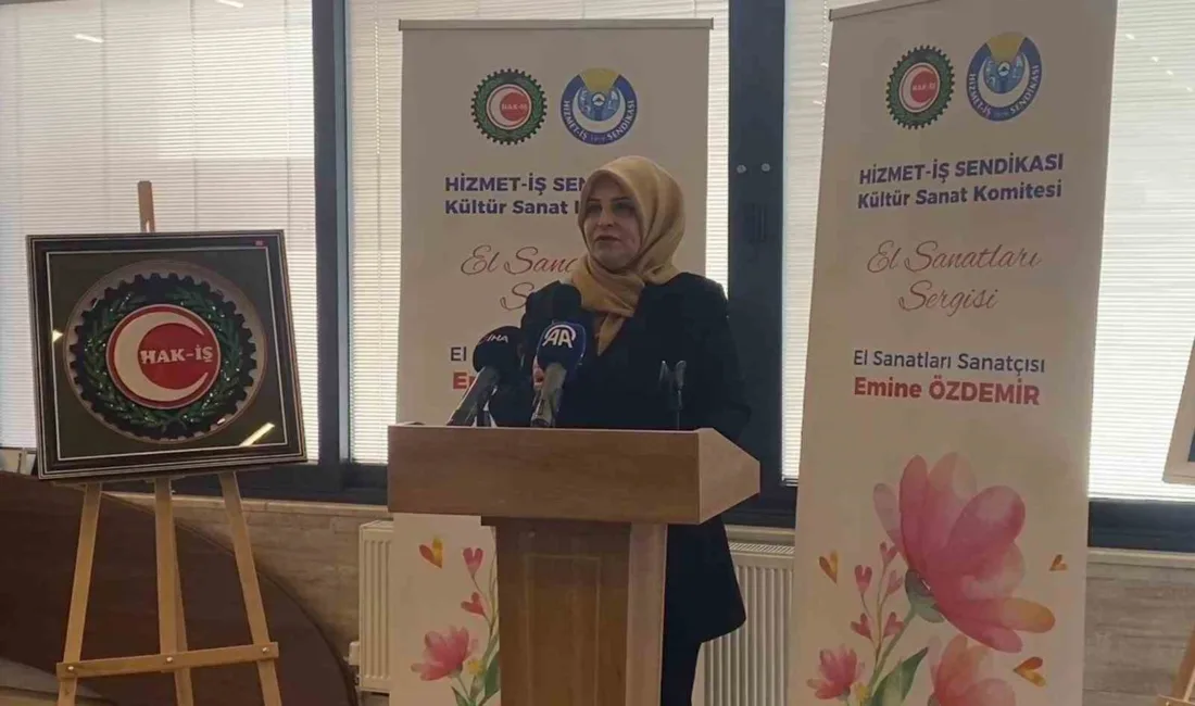 HAK-İŞ’in el sanatları sergisinden elde edilen gelir Filistin’e bağışlanacak HAK-İŞ Kültür Sanat Komitesi’nin el sanatları sergisinde yer alan Emine