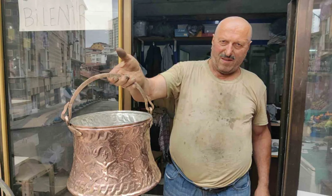 Rize’de 30 yılı aşkın süredir bakır parlatma işiyle uğraşan 66
