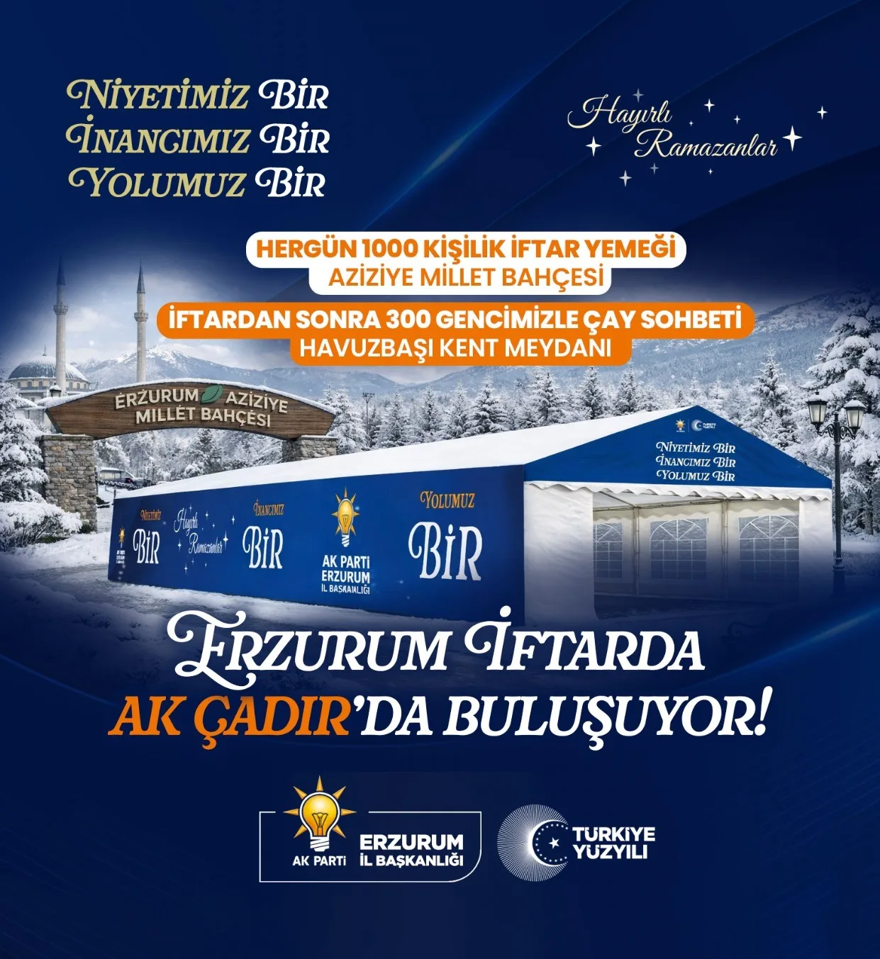 AK Parti Erzurum İl Başkanlığı’nın Ramazan programı kapsamında Aziziye Millet