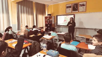 Edremit’te iki okulda düzenlenen programda öğrencilere gıda güvenliği, iyi tarım