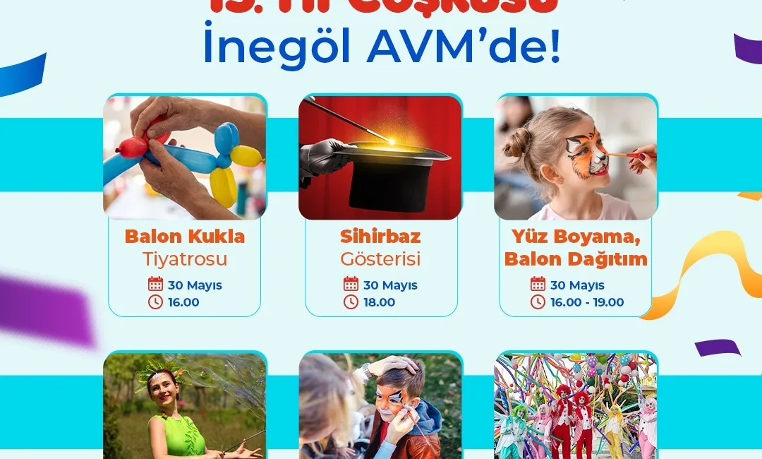 İnegöl AVM’den 15’inci yıla özel etkinlikler Fiba Commercial Properties’in yatırımcısı ve yöneticisi olduğu İnegöl AVM, 15’inci
