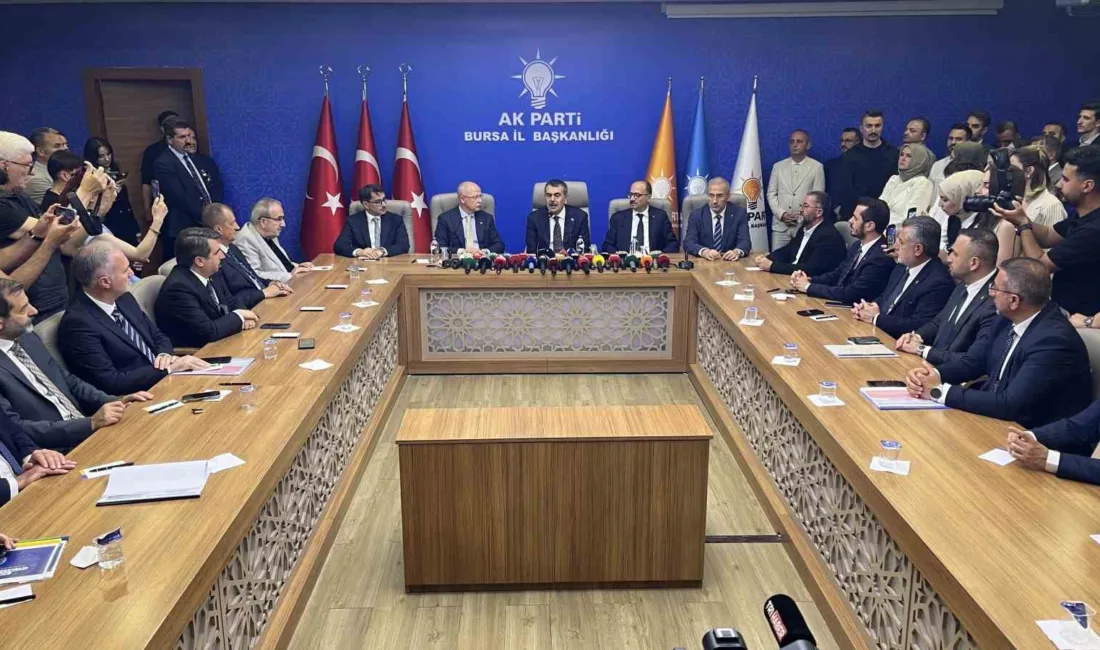 AK Parti Bursa İl Başkanığı ziyaretinde konuşan Milli Eğitim Bakanı