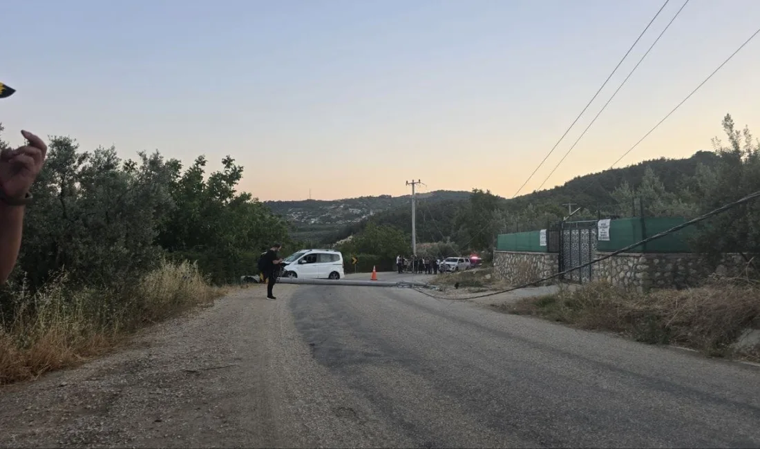 Bursa’da elektrik direğine çarpan otomobilin sürücüsü ağır yaralanırken, kazayı görüp