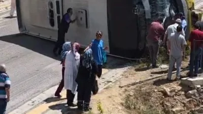 Bursa’nın İnegöl ilçesinde meydana gelen kazada kontrolden çıkan özel halk