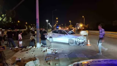 Bursa’da iddiaya göre makas atarak ilerleyen bir otomobil, başka bir