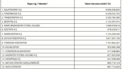 Türkiye Futbol Federasyonu (TFF), Trendyol Süper Lig’de yer alan kulüplerin
